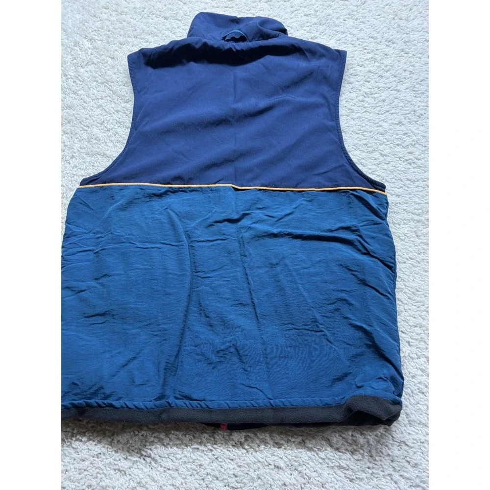 Adidas Originals Reversible Full-Zip Vest Mens M Multicolor Button Snap Pockets